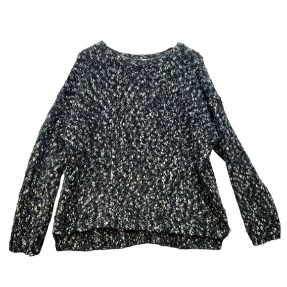 J. Jill Womens Wool Blend Sweater XL Gray & White Textured Pullover - Picture 1 of 11